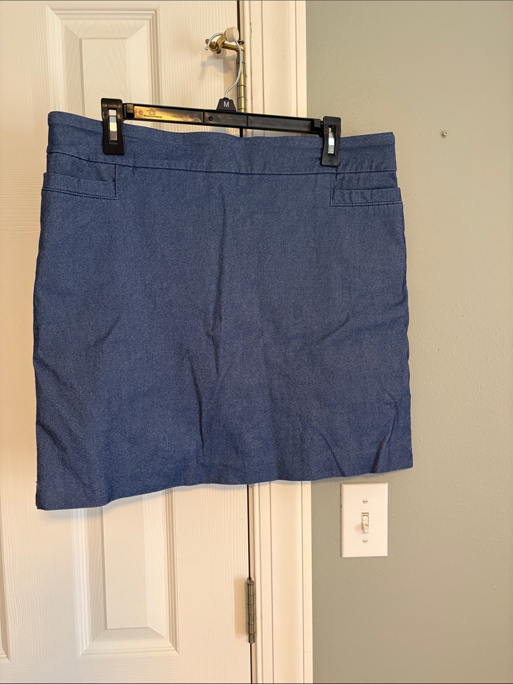 Women's Blue Skort- Clean Tailored Silhouette